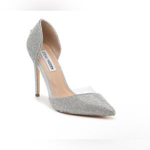 Steve Madden Women's Elata Pump Silver Metallic Stiletto